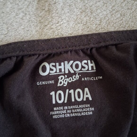 OshKosh B'Gosh Girl's Size 10 Gray Floral Embroidered Bohemian Long Sleeve Top - Picture 3 of 7